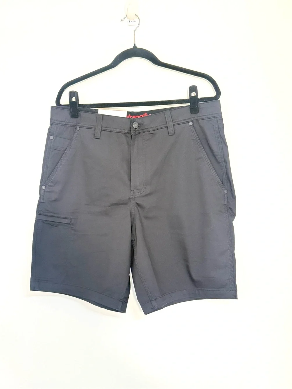 Wrangler Men's Black Flat-Front Performance Utility Shorts NWT Flex Waistband